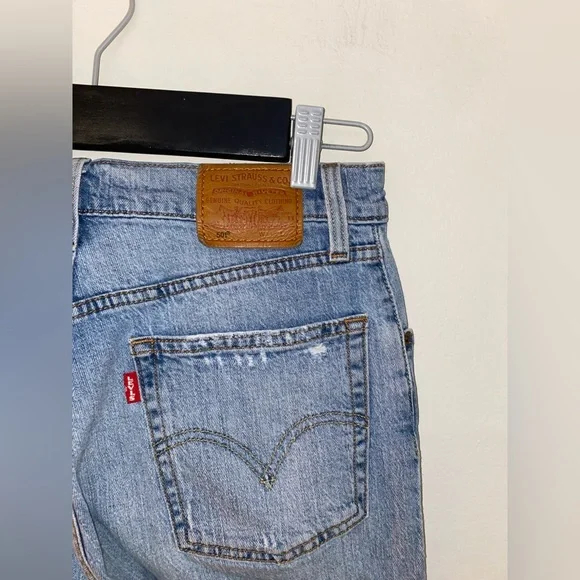 BUY 1 • GET 1 FREE - Levi’s 501 lightwash straight leg distressed denim - Picture 5 of 6